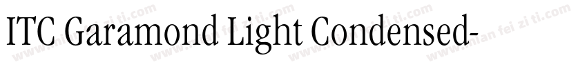 ITC Garamond Light Condensed字体转换